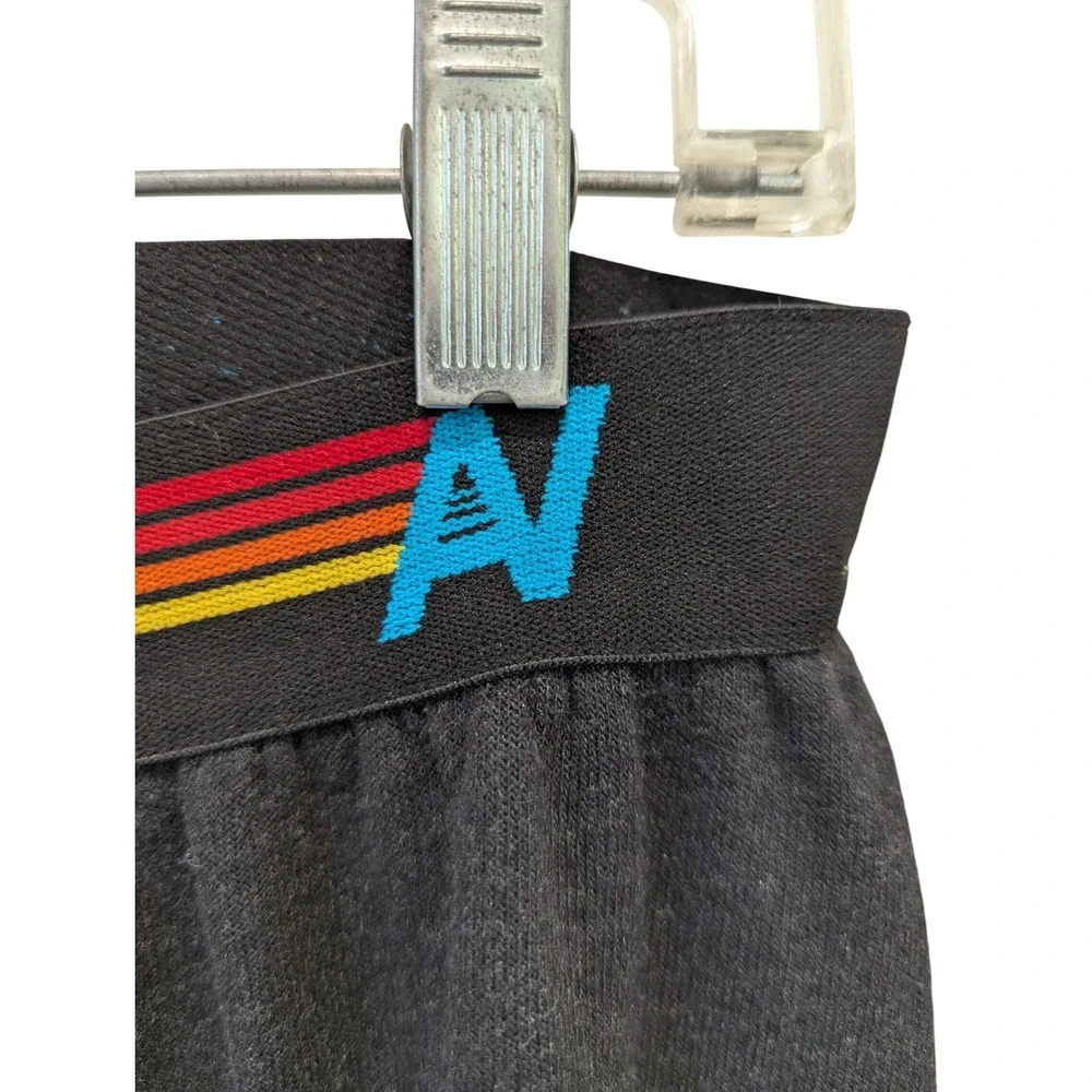 Aviator Nation Black Rainbow Striped Waistband Sweatpants Joggers XL USA Made - Picture 4 of 11